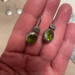 Elegant Silver and Peridot Earrings